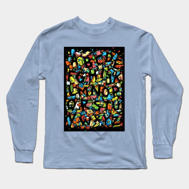 Rocky alphabet Long Sleeve T-Shirt by hugomaciel